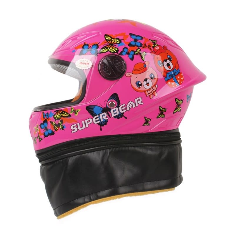 Casco Moto Unisex Infantil Rosado10