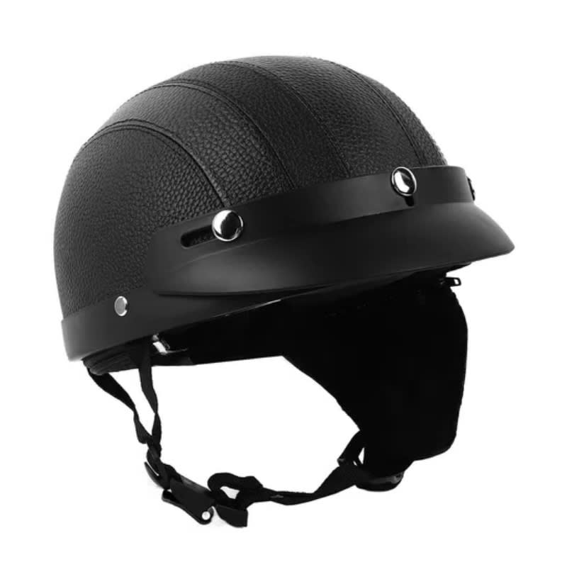 Casco Urbano Moto 55-60cm Protector Oreja Negro/Negro5