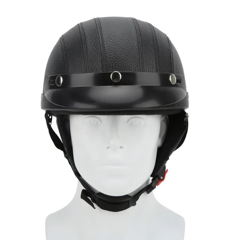 Casco Urbano Moto 55-60cm Protector Oreja Negro/Negro6