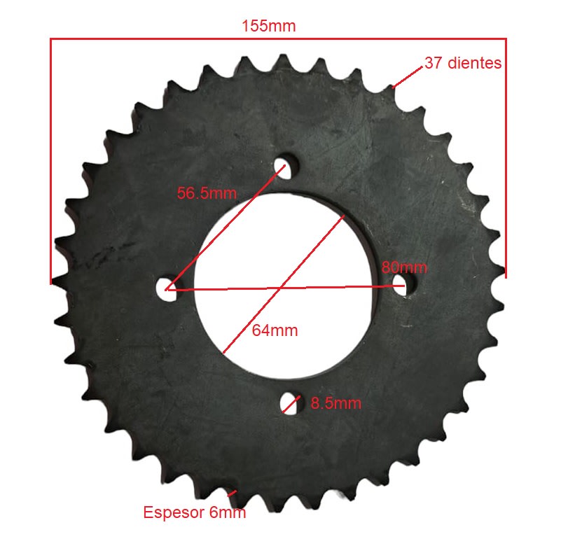 Catalina 420-37T 4P80 DI-64mm E-6mm Negro2