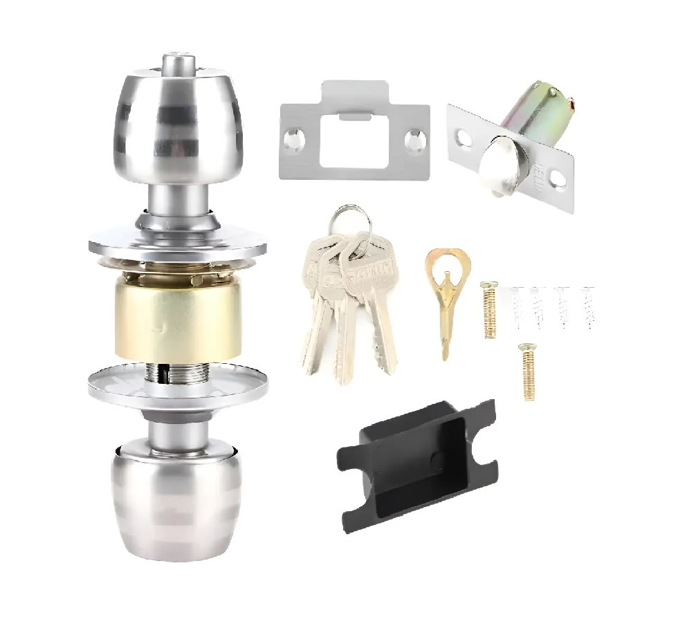 Cerradura Pomo Chapa De Casa Dormitorio / Baño Inox.3