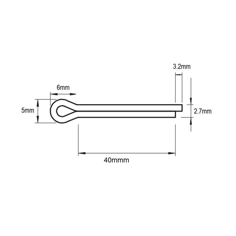 Pasador Chaveta Partida Zincada 1/8'' x 1 1/2'' x 5 Unid.2