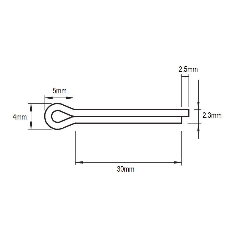 Pasador Chaveta Partida Zincada 3/32'' x 1 1/4''4