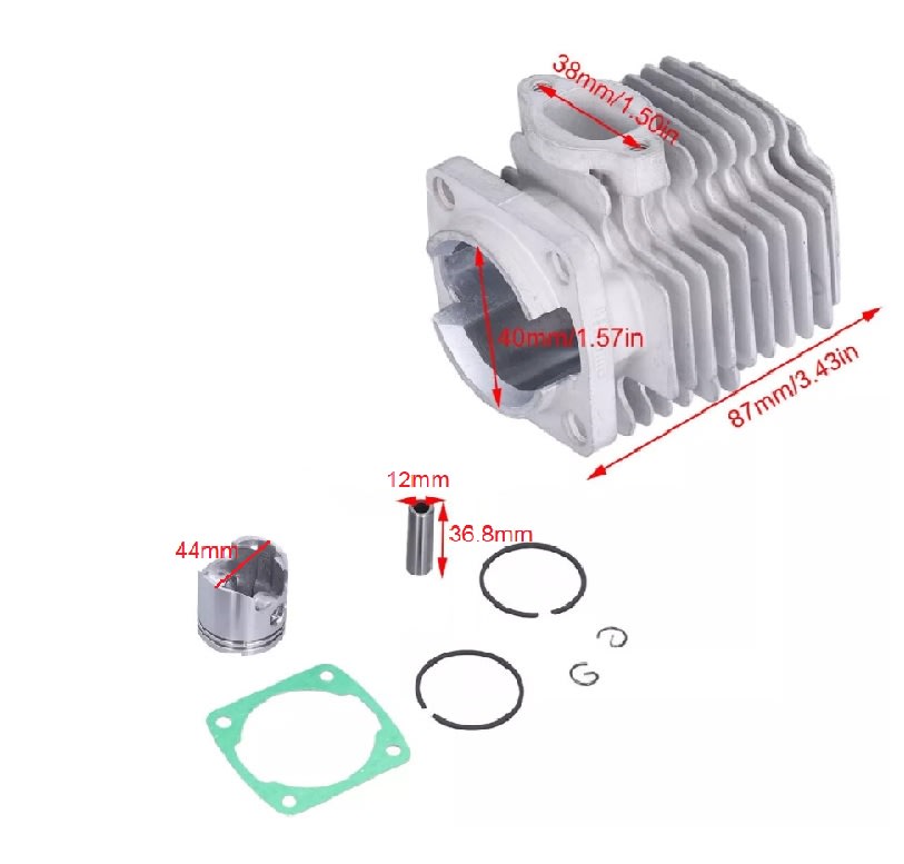 Cilindro c/Pistón Motor 49cc 2T2