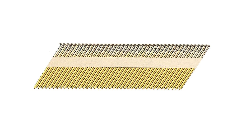 Barra de 40 Clavos Cabeza D para Madera M2,8x60mm Zinc Amarillo 0
