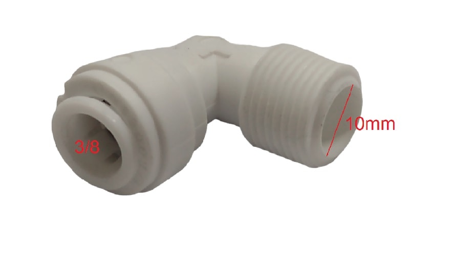 CODO CONECTOR MANGUERA 3/8 X 10MM3