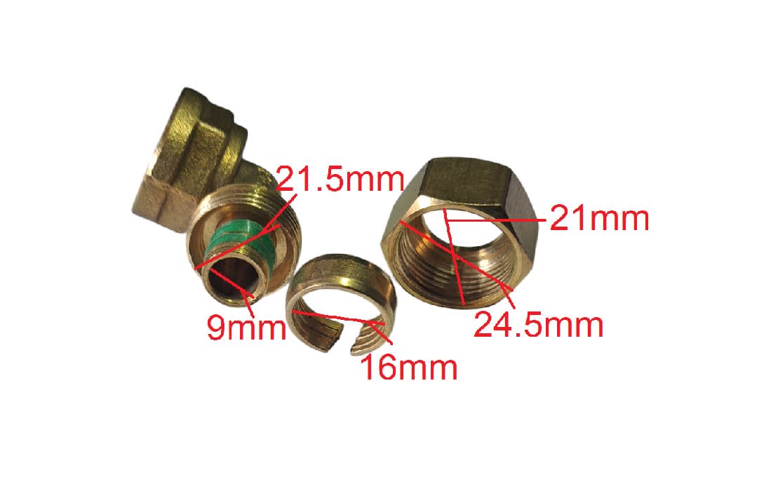 Codo de Compresión Hembra Hi-1/2 PEX-16mm8
