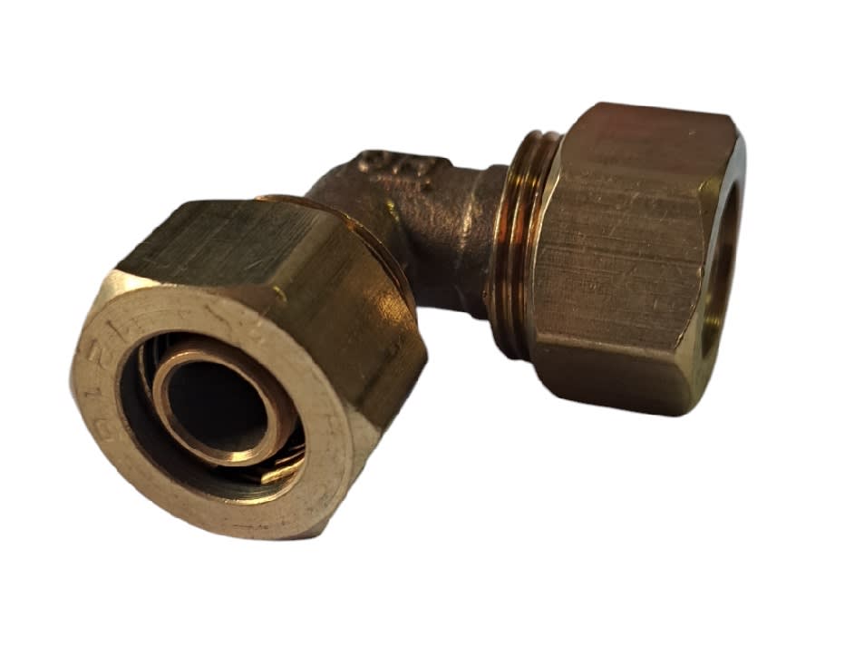 Codo Conector de Compresion Hembra Pex 16mm9