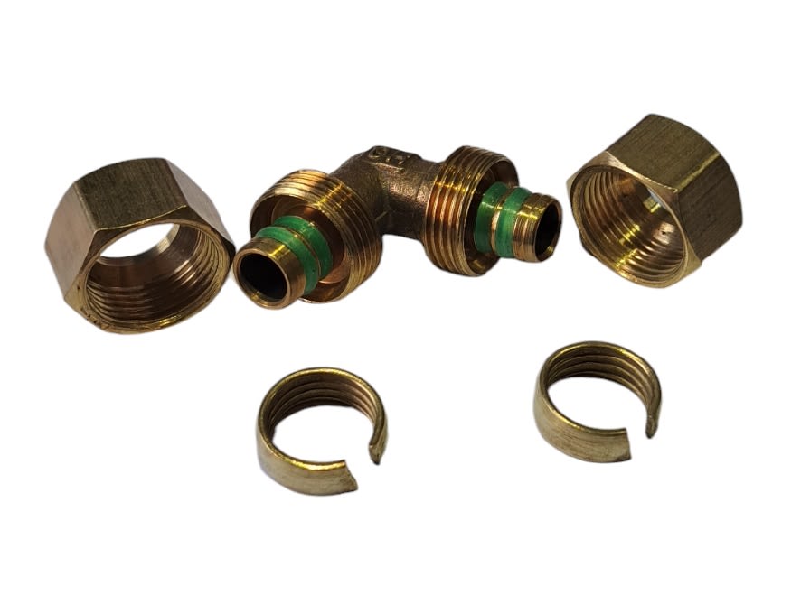 Codo Conector de Compresion Hembra Pex 16mm 2
