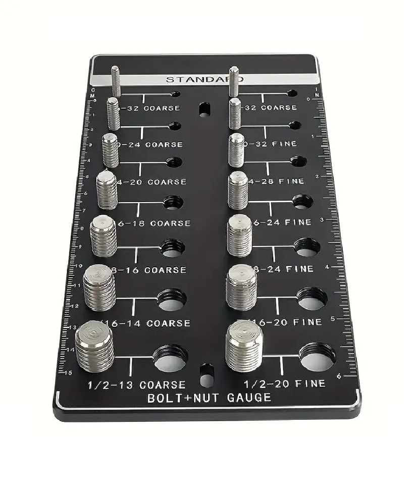 Herramienta Comprobador Roscas de Tuercas y Pernos Estandar-Pulgadas 14 Medidas2