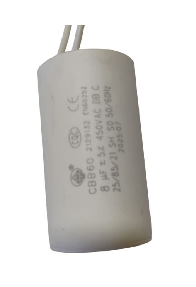 Condensador Cilíndrico CBB60 8uF 450VAC 50/60Hz2