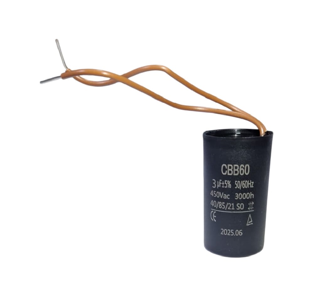 Condensador Cilíndrico para RS25/6-180 CBB60 3uF 450VAC 50/60Hz 0