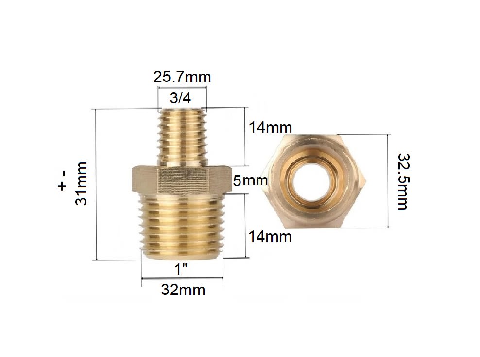 Conector Adaptador He 3/4 x He 14