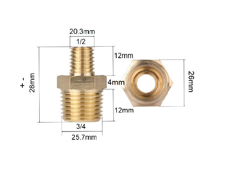 Conector Adaptador He 1/2 x He 3/44