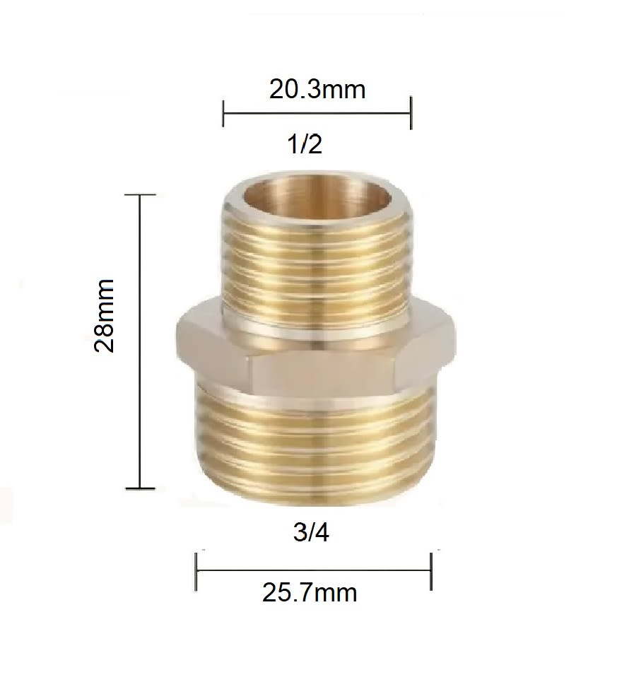 Conector Adaptador He 1/2 x He 3/43