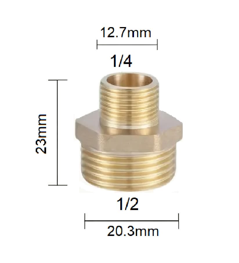 Conector Adaptador He 1/4 x He 1/23