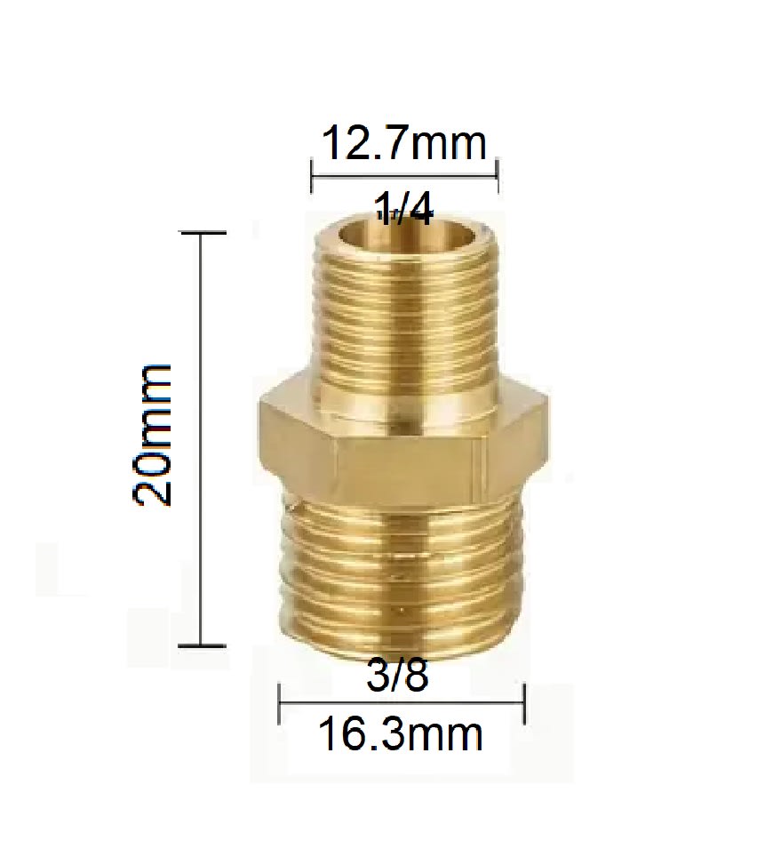 Conector Adaptador He 1/4 x He 3/83