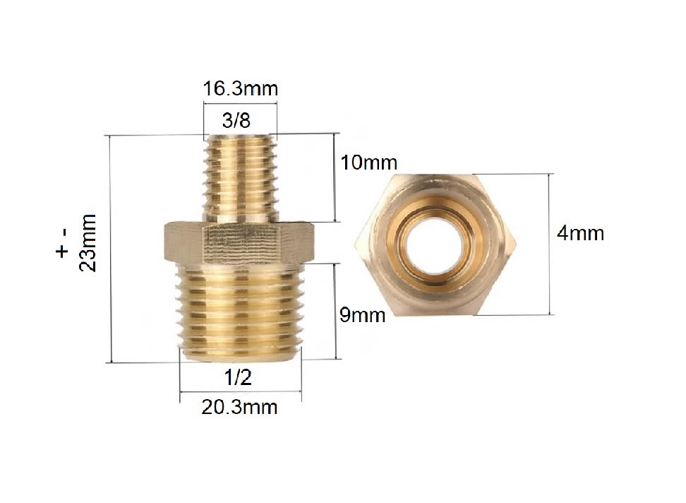 Conector Adaptador He 3/8 x He 1/24