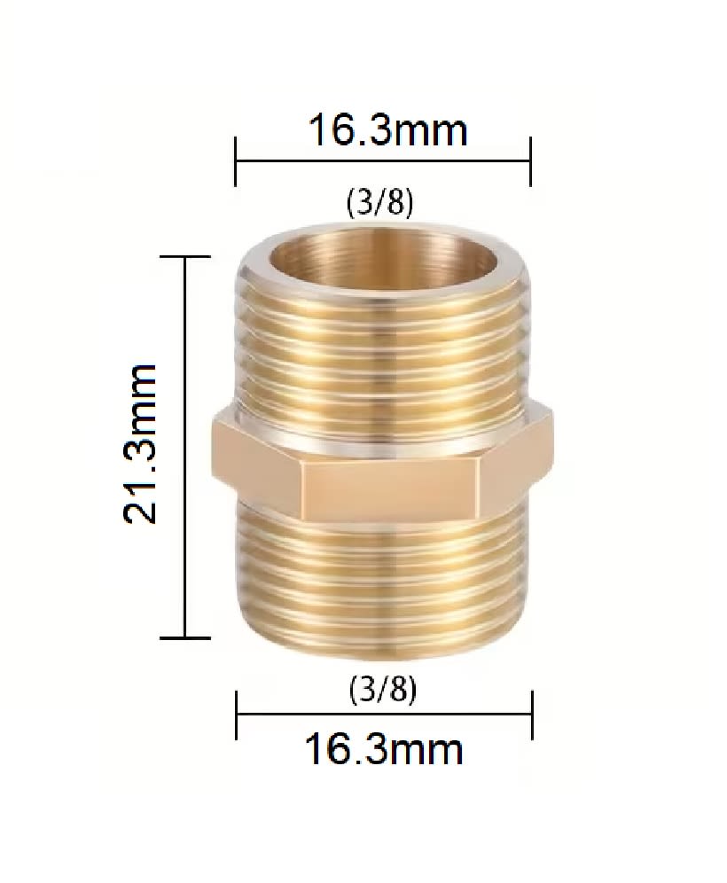 Conector Adaptador Recto He 3/8 x He 3/82