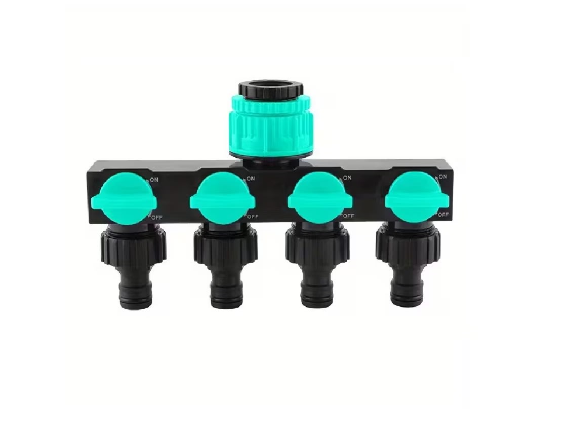 Conector Adaptador Riego Jardín Divisor Manguera 4 Vías 0