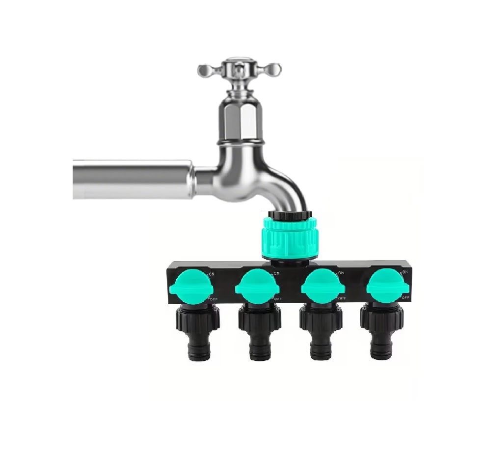 Conector Adaptador Riego Jardín Divisor Manguera 4 Vías3