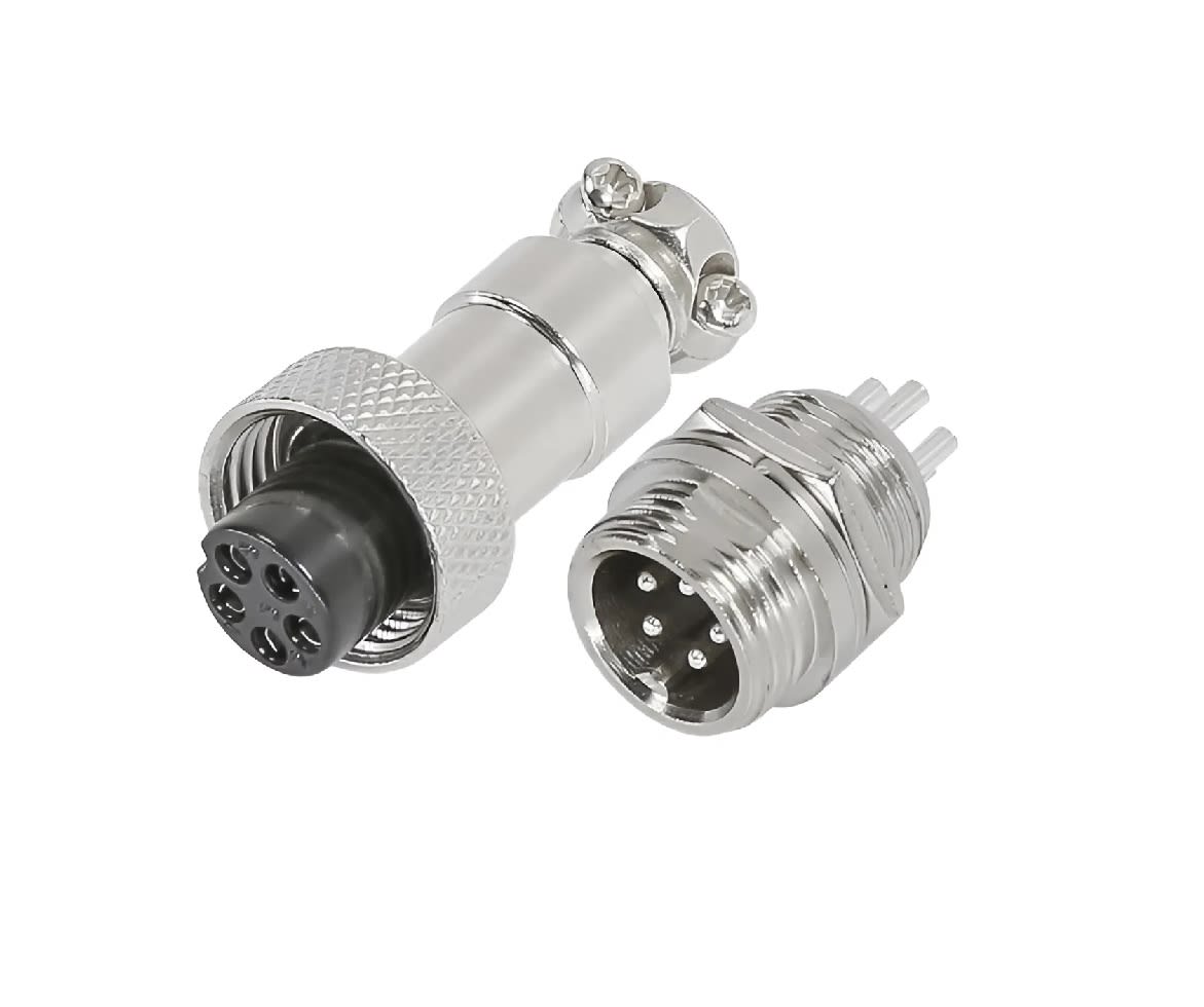 Conector Aviación GX-12 5P Macho y Hembra 0