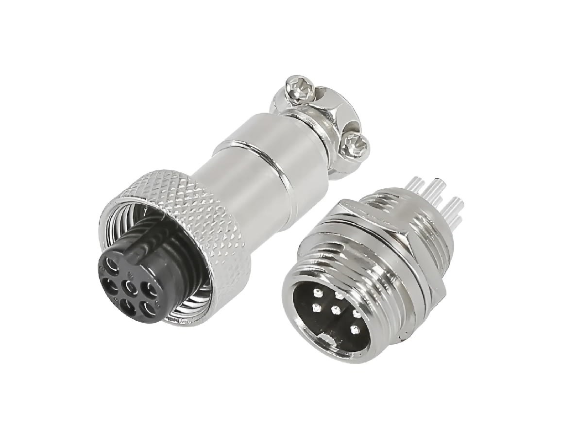 Conector Aviación GX-12 6P Macho y Hembra 0