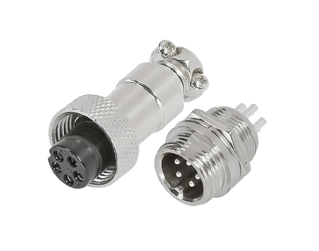 Conector Aviación GX-16 5P Macho y Hembra 0