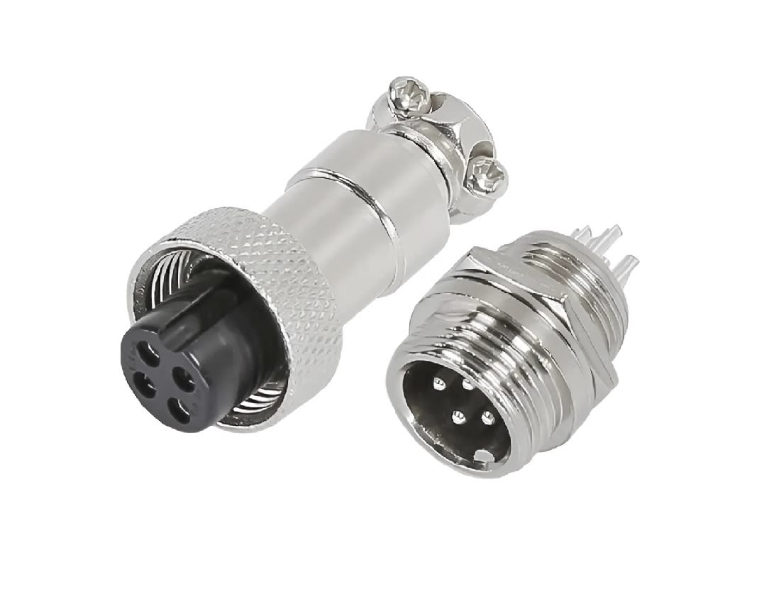 Conector Aviación GX-12 4P Macho y Hembra 0