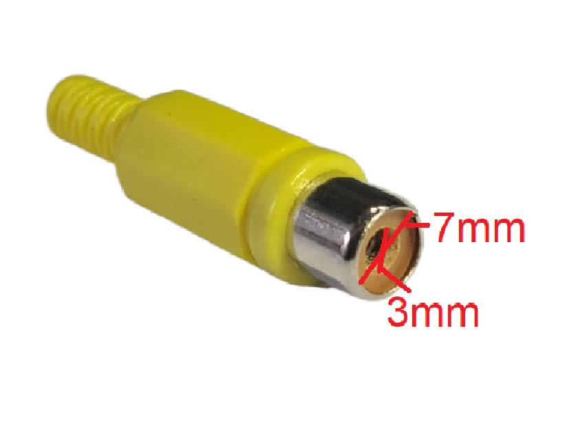 Conector Dc Plug Hembra 3mm Amarillo7