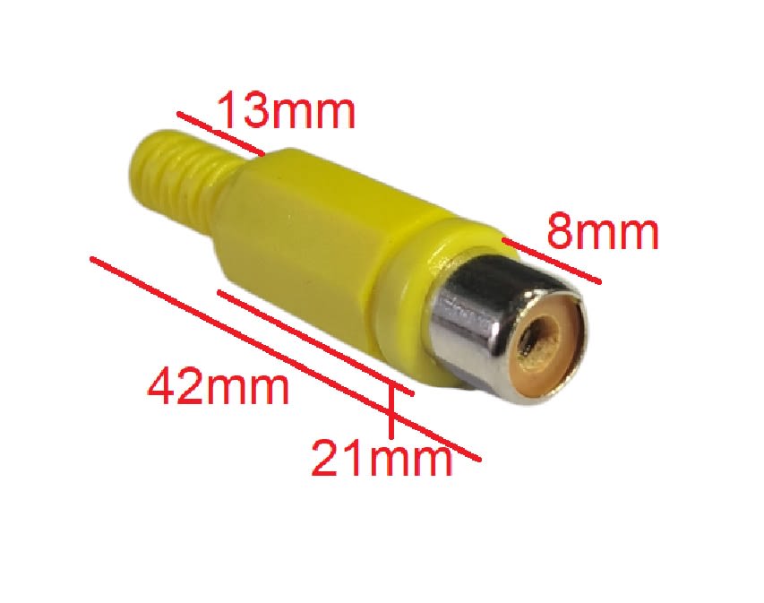 Conector Dc Plug Hembra 3mm Amarillo8