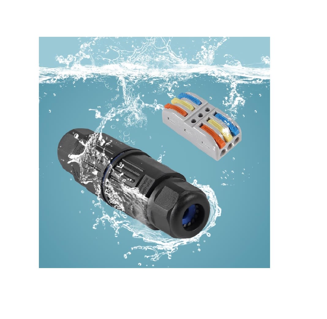 Conector de Cable Impermeable IP68 3 Vías para Exteriores X 5 Unid.6