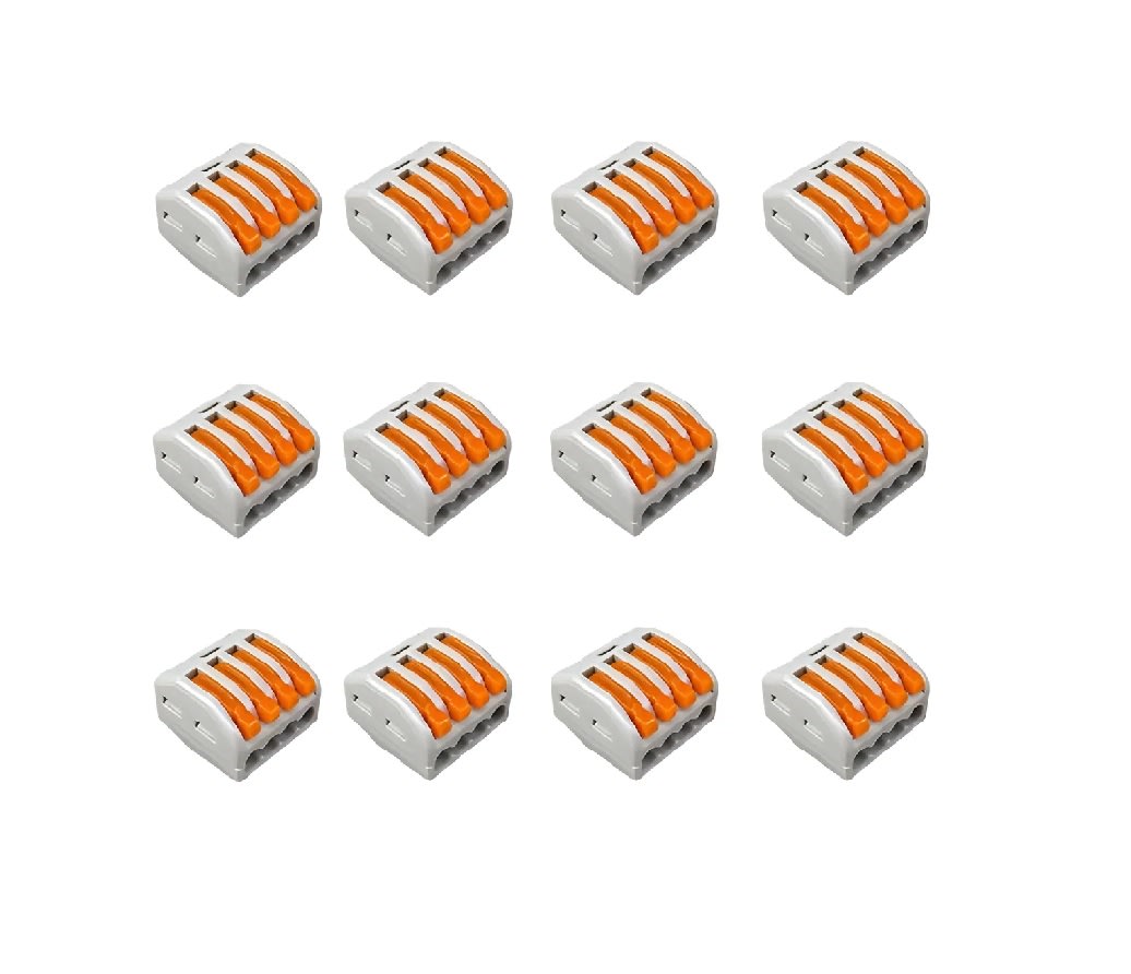 Conector De Cable 4 Pines Pct-214 Gris 12 Unid. Gris 0