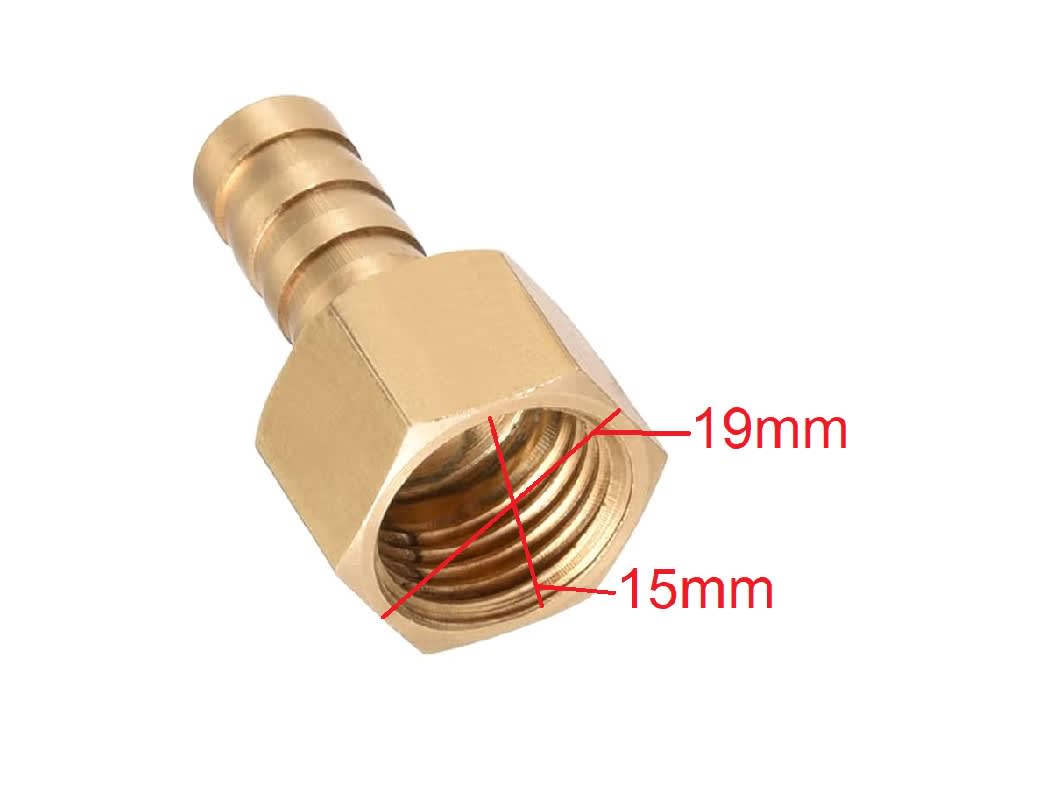 Conector Espiga de Bronce Hi 15mm3