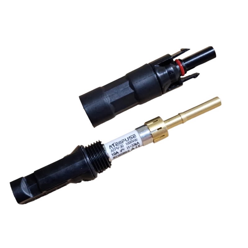 Conector MC4 Porta Fusible con Fusible 1000Vdc 10A Solar3