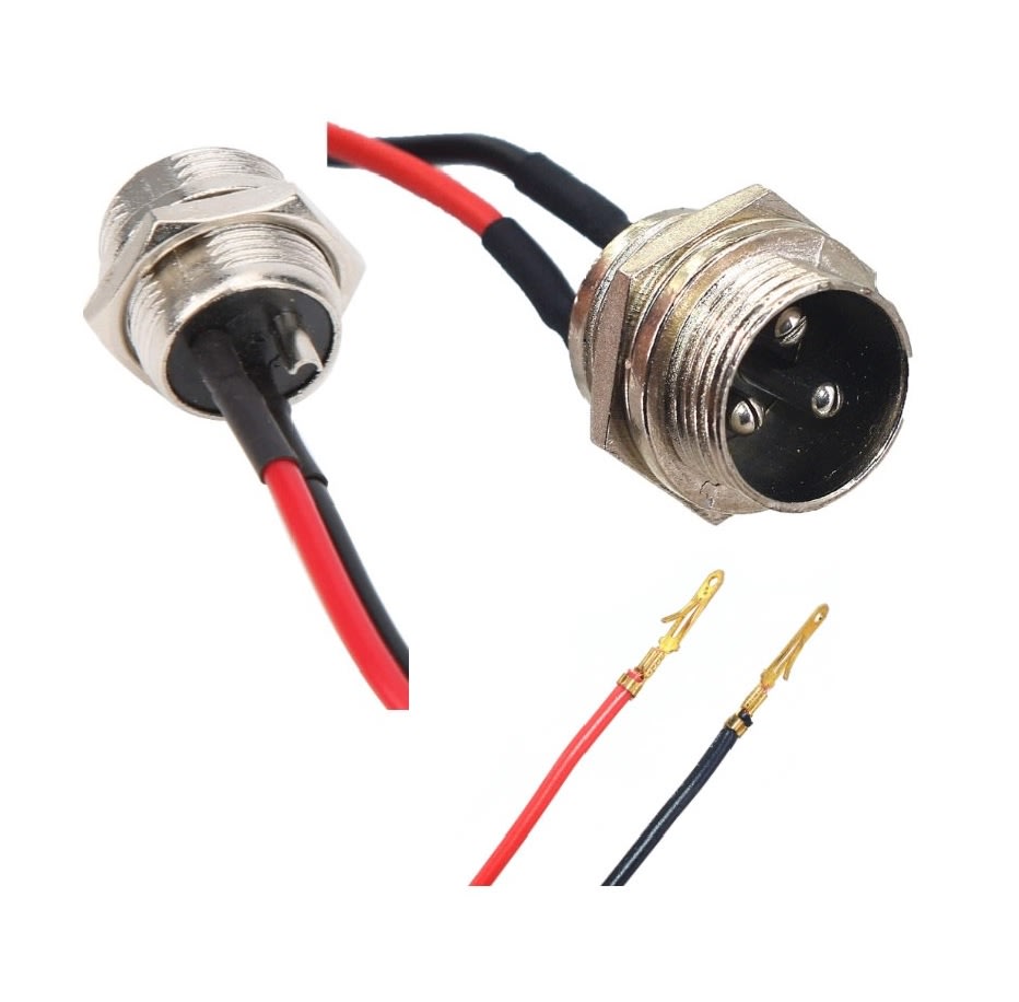Conector Aviacion GX-16 3P Macho con Tapa Goma5