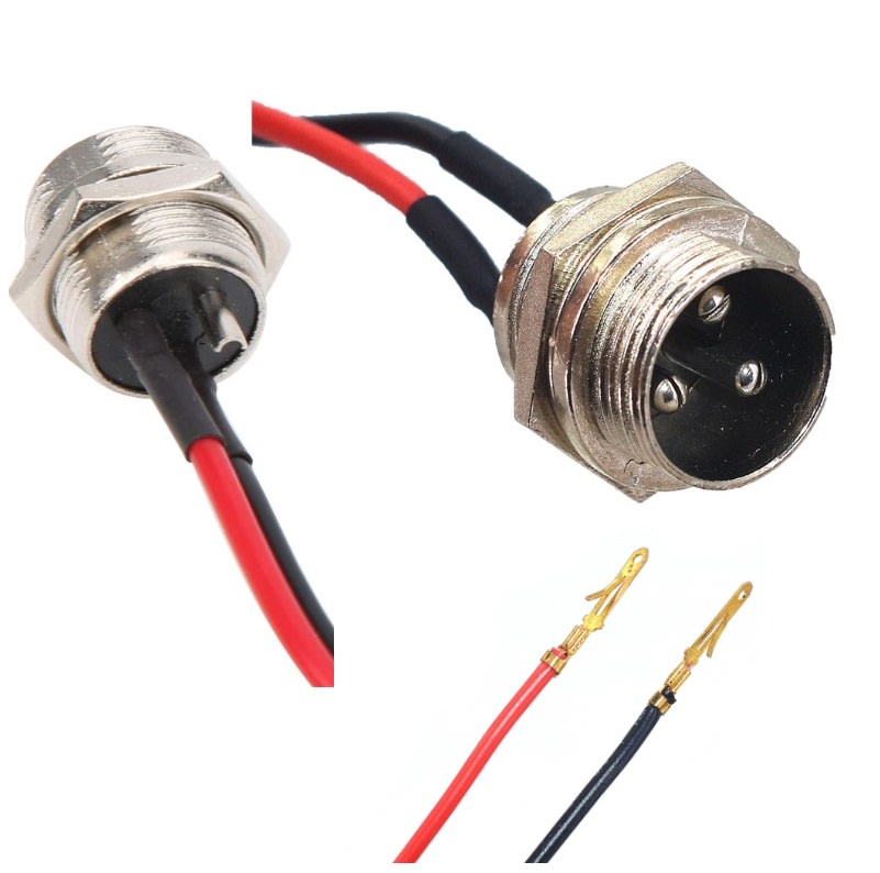Conector GX-16 3P Macho con Cable4