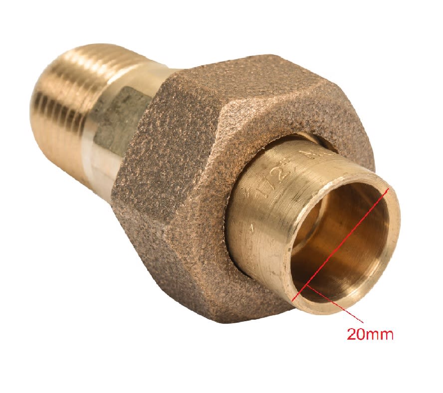 Conector HE Unión 1/2 X 20MM De Bronce2