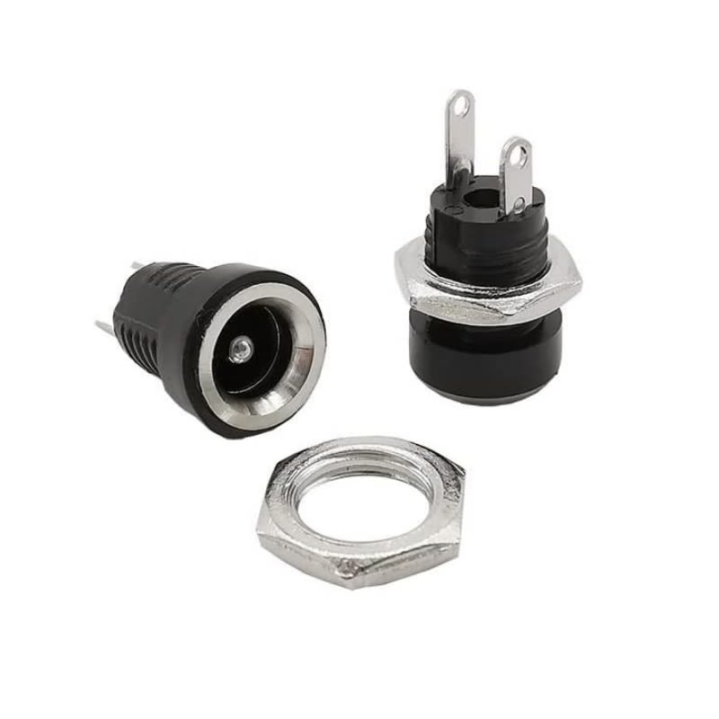 Conector Hembra Montaje en Panel Fuente Alimentación CC x 2 Unid. 0