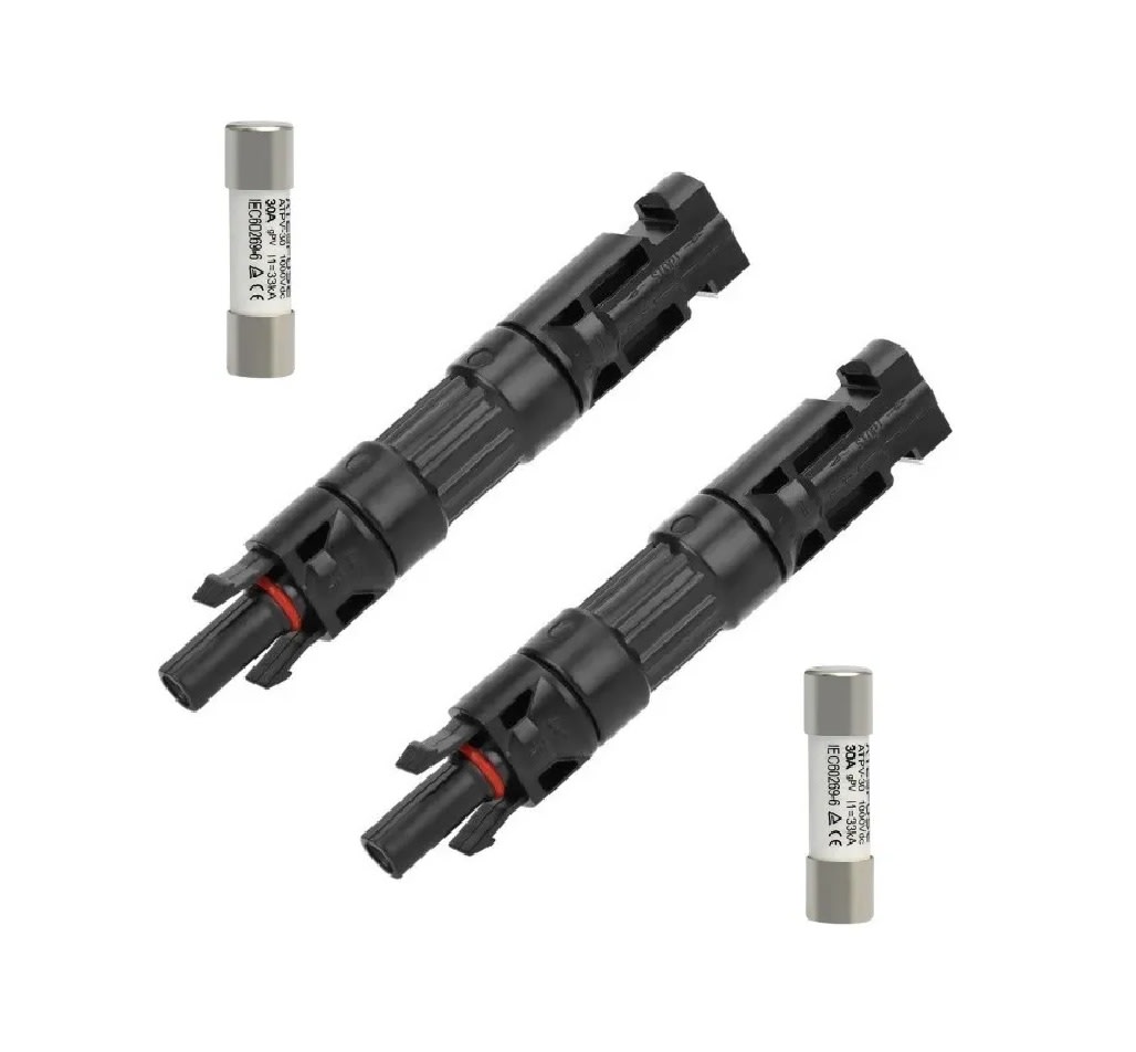 Conector Mc4 Porta Fusible Con Fusible 1000vdc 30a X 2 Unid. 0