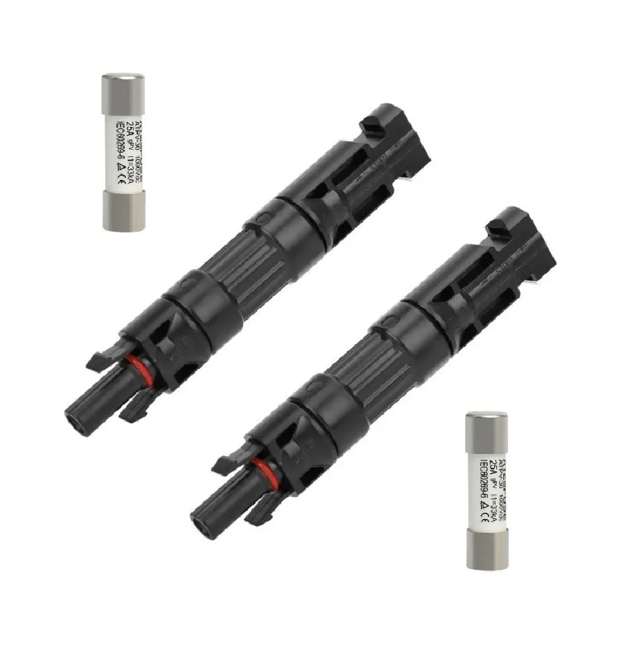 Conector Mc4 Porta Fusible Con Fusible 1000vdc 25a X 2 Unid. 0