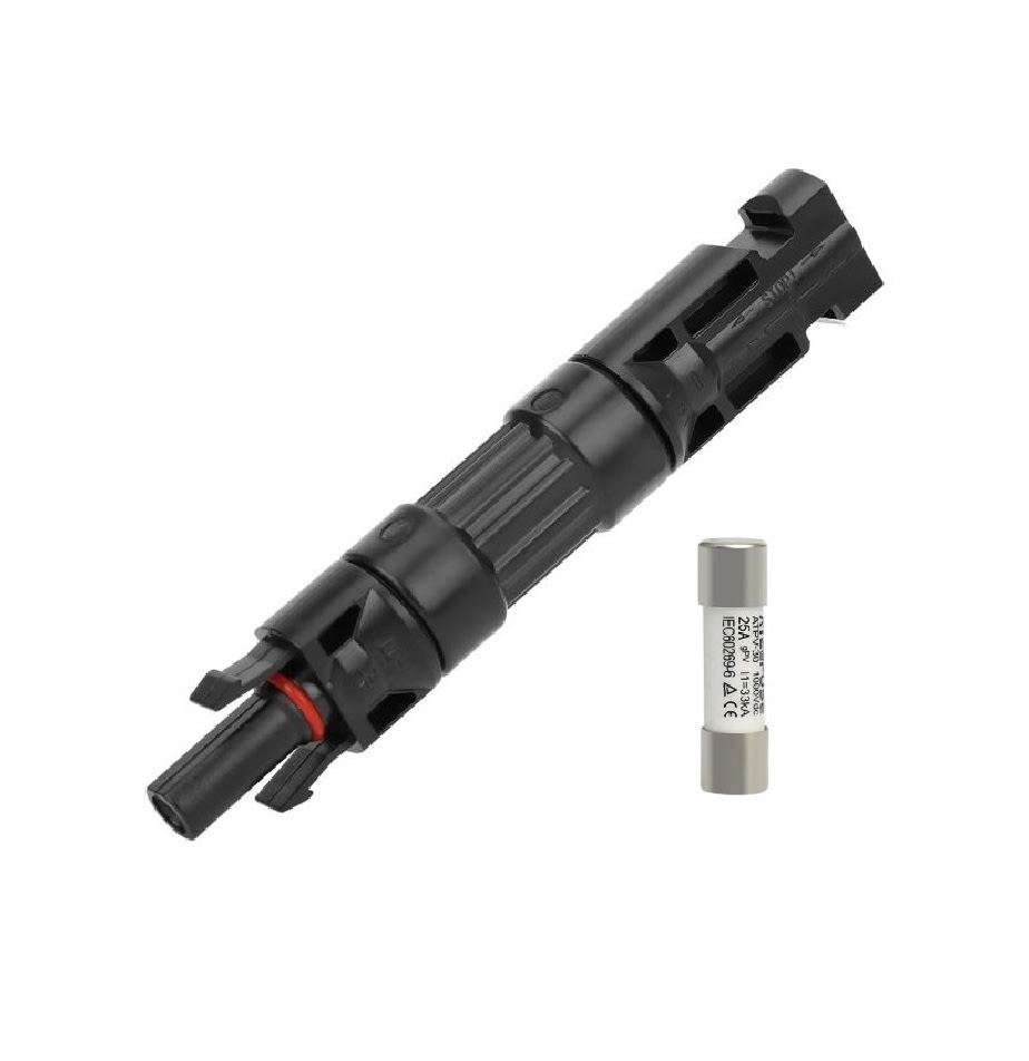 Conector Mc4 Porta Fusible Con Fusible 1000vdc 25a X 2 Unid.2
