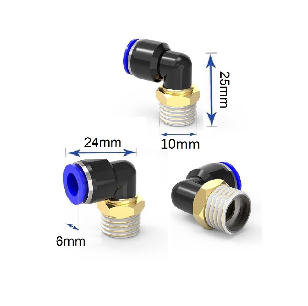 Conector Neumático de Conexión Rápida PL6-014