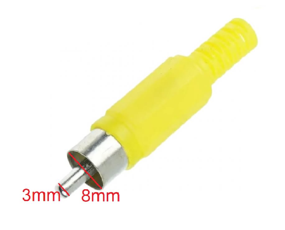 Conector Dc Plug Macho 3mm Amarillo2