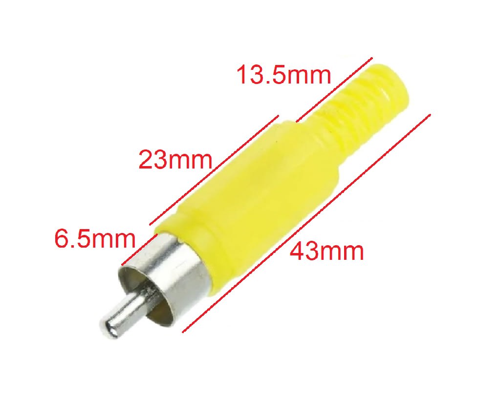 Conector Dc Plug Macho 3mm Amarillo3