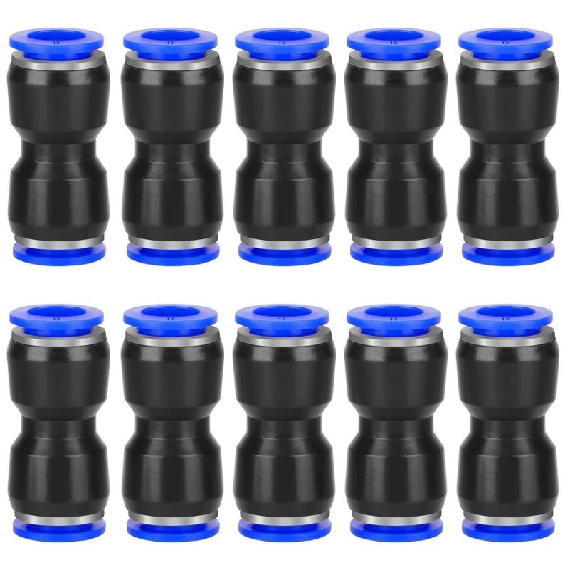 10 Conectores Neumáticos de Conexión Rápida PU-12 0