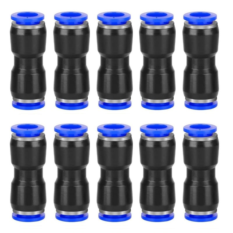 10 Conectores Neumáticos de Conexión Rápida PU-8 0