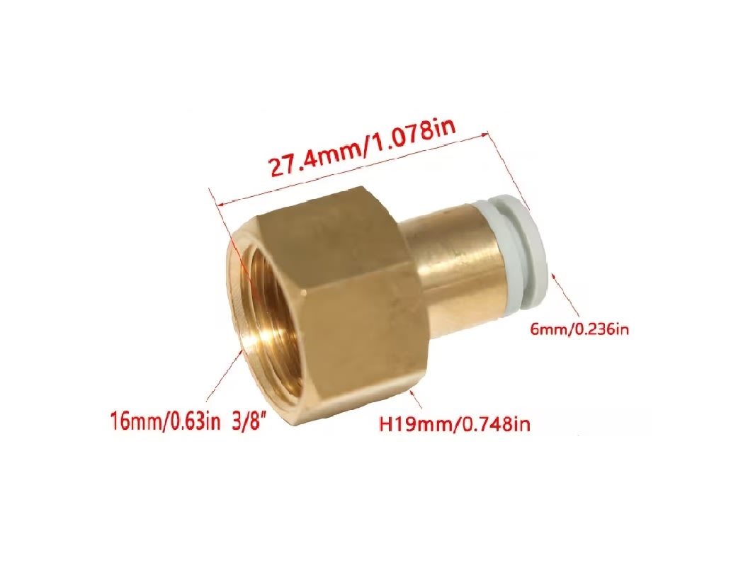 Conector Rápido Neumático S - PCF 6mm a HI 3/82