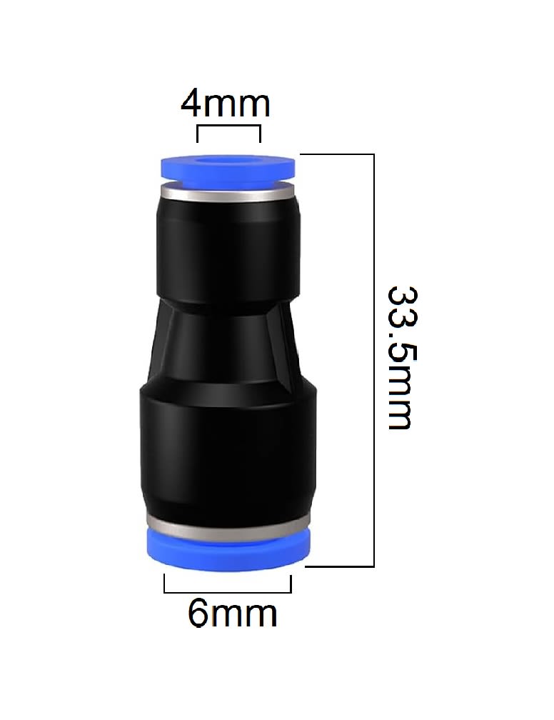 2 Conectores Rápido Recto PG 6 A 4mm4