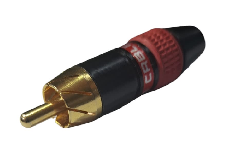 Conector RCA Macho Negro con Rojo3